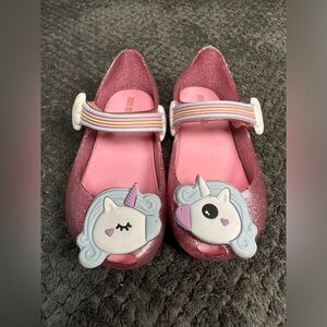 Like new mini  Melissa unicorn  sandals